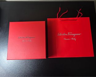 Salvatore Ferragamo Reversible Leather Belt - Silver Gancini Buckle (Full Set)