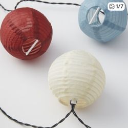 Ikea SOMMARLÅNKE LANTERN LED string light with 24 lights, outdoor battery operated  NEW