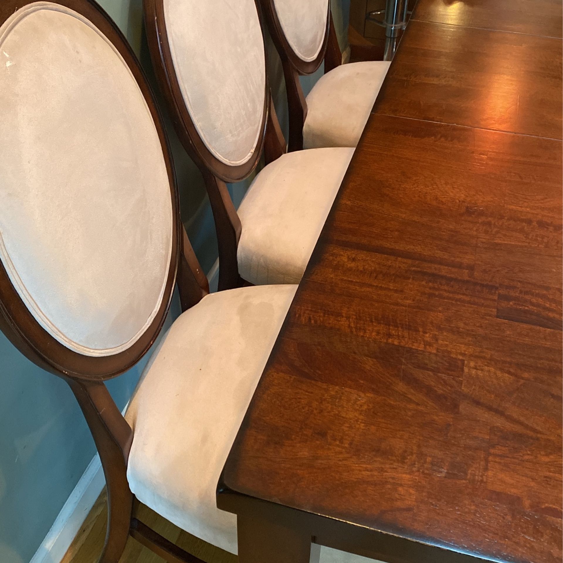 Dining Table And 8 Cushioned Chairs