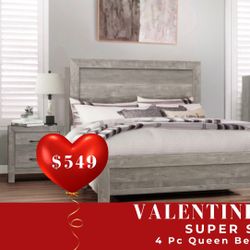 4 PC QUEEN BEDROOM SET 