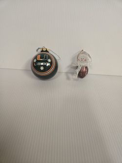 University Of Miami Christmas Ornaments 