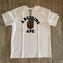 Bape 1st college white 