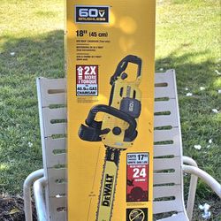Dewalt 60-Volt MAX 18in. Brushless Cordless Battery Powered Chainsaw  BRAND NEW  Tool Only Cash Or Zelle 