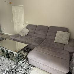 Sectional couch and coffee table 