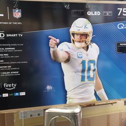 75" SCREEN QLED 🔥 TV SMART 4K ULTRA HDTV BY TCL. 240HTZ MOTION RATIO. BRAND NEW