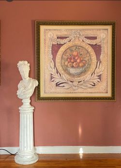 Large 48x48 Old World Tuscan Wall Art – Heavy Framed Piece