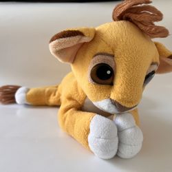 Vintage 1995 Newborn The Lion King Simba Cub Plush Disney Mattel Yarn Hair