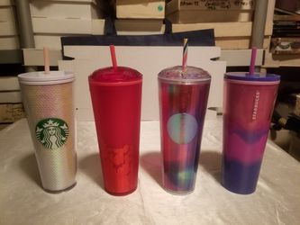 4 Starbucks Collectable 24oz Tumblers $15 each..
