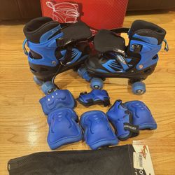 Wheelkids Large (8-12) Rollerblade With Protection Gear