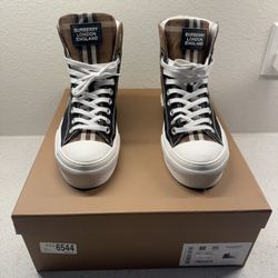 Burberry Neoprene High Top Sneakers