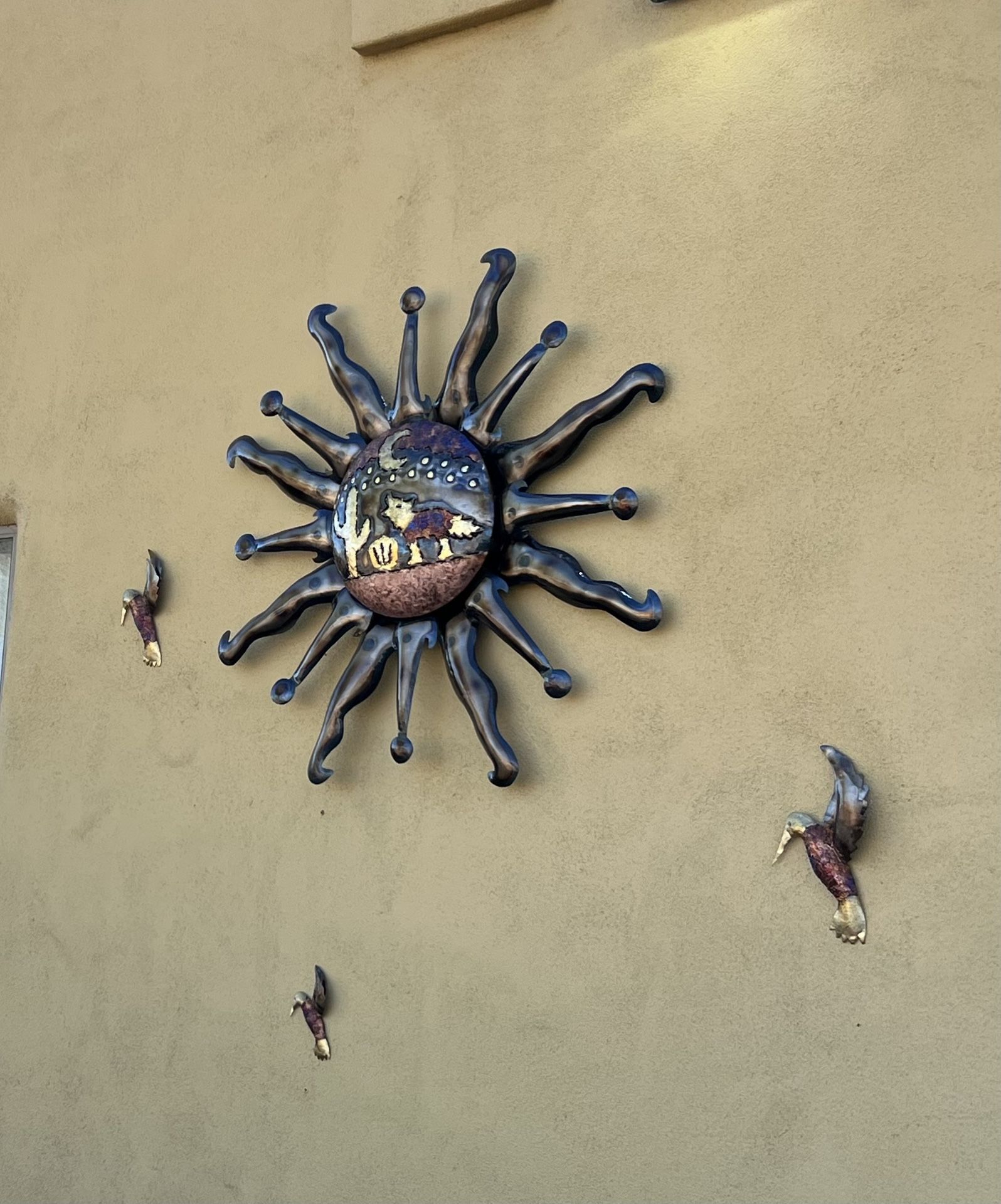 Outdoor Metal Yard Art Decor Sun