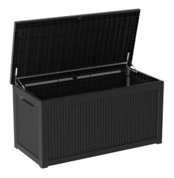 (Corner Damaged) 260 Gallon Outdoor Resin Deck Box, Large Waterproof Patio Storage Container