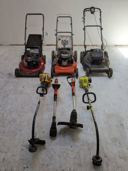 Honda & Husqvarna 7-Piece Lawn Mower Lot - As-Is Mechanic Special