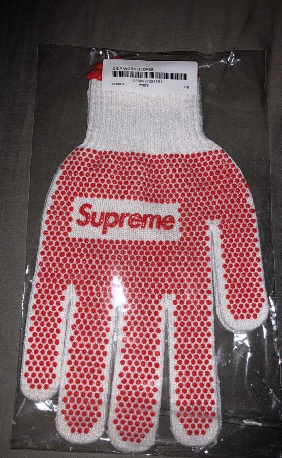 Supreme Grip Work Gloves White