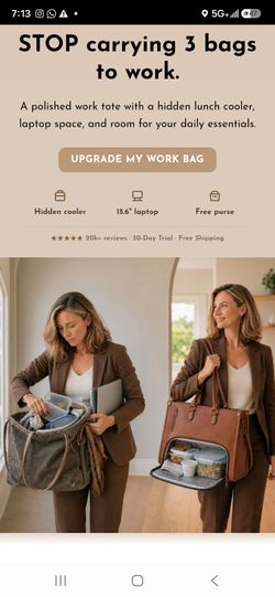 Eva Pack Luxe Lunch Tote Like New