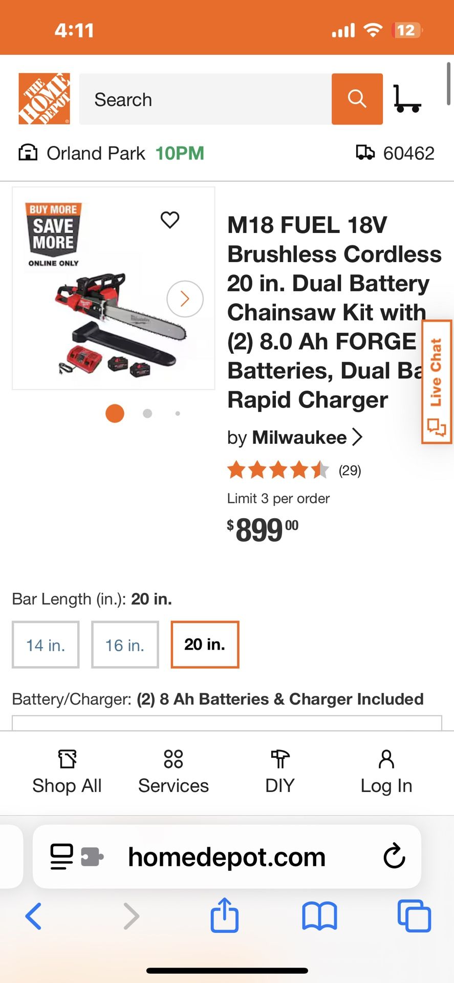 Milwaukee Chainsaw