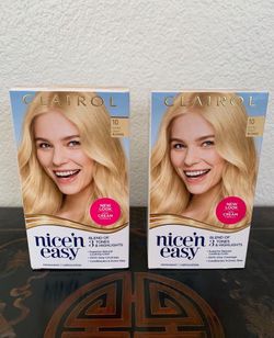 Clairol Nice'n Easy Permanent Hair Color Cream, 10 Extra Light Blonde, Hair Dye, 1 Application.  New