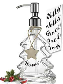 Unique Design Christmas Tree Soap Dispenser with Stainless Steel Pump
