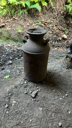 Vintage Milk Can With Lid