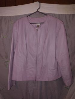 Vintage Lavender Real Leather Jacket (size 20W) Newport News