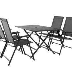 Greyson Square Patio 5 Piece Folding Dining Set