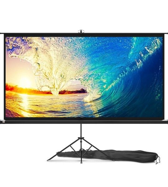 100 Inch Indoor And Outdoor Projector Screen With Stand