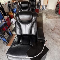 3 Theater Style Leather Chairs 