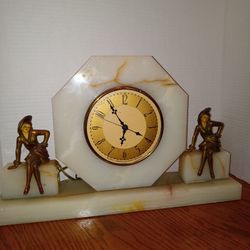 XXX RARE Antique USA Art Deco Gerdab Hmmgo Pixie Onyx Mental Clock 1930 Is Marked $2750 My Price $1750 Only (3) Known To Exist