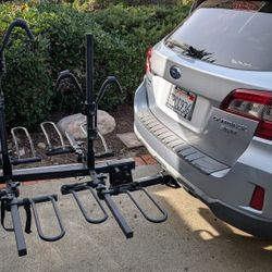 Two Or Four Bike Hitch Mounted Bike Rack (Hollywood Racks) With Cargo Attachment