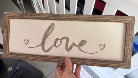 Farmhouse "love" sign