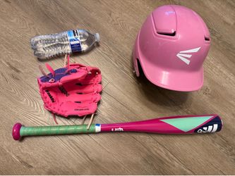 Girl Tball Bat, Helmet, Glove