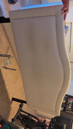 Upholstered curved headboard