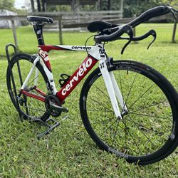 Cervelo P2 Aero Carbon Fiber triathlon Bike 51 With New Parts