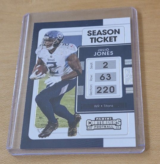 2021 Panini Contenders #95 Julio Jones Tennessee Titans Football Card