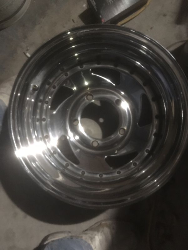 Made in USA saw blade chrome rims 15x8 5lug for Sale in Henderson, NV OfferUp