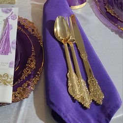 45 Purple Cloth Dinner Napkins 17x17