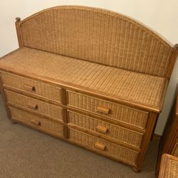 FREE - Matching Wicker Bedroom Set (5-Piece)