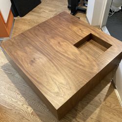 Square Wooden Table - With Drawer