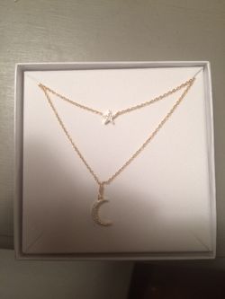 Star And Moon Necklace Brand New In Box
