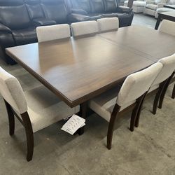 8 Chairs dining Set Extendable Table