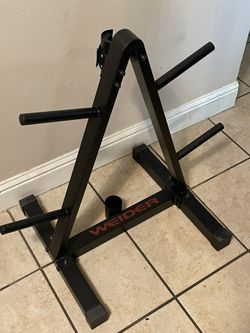 Weider plate and barbell best sale storage rack