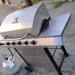 CharBroil PROPANE GAS GRILL STAINLESS STEEL 5 BURNERS  + Side Burner 