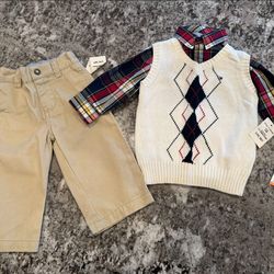 Baby Boy Three Piece Set Size 12 Months