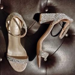 Crystal Block Heels