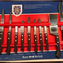 Vintage Regent Sheffield Knife Set – Brand New, Never Used (Complete in Original Box)