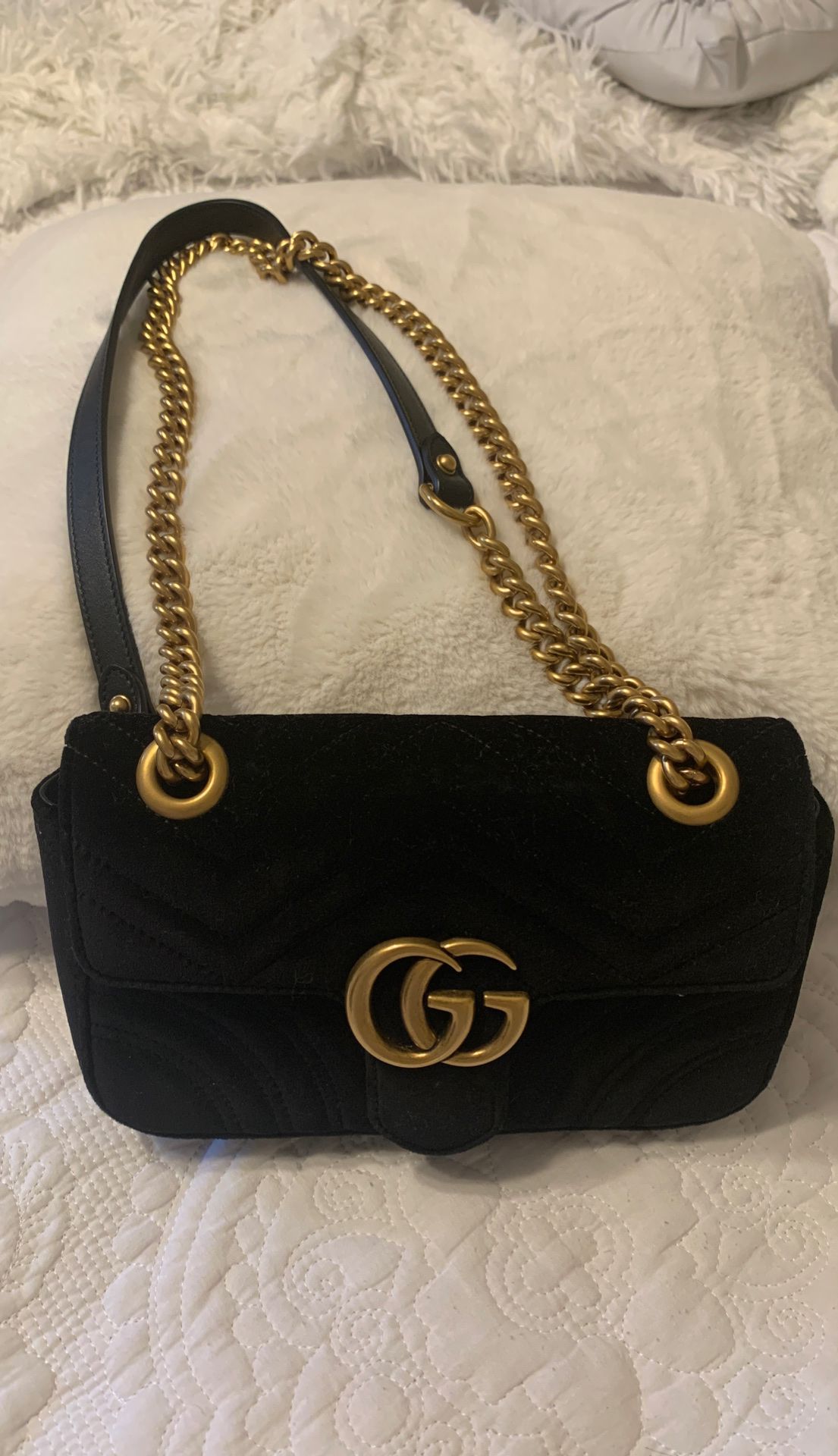 Gucci velvet Marmont bag W/ Dust Bag