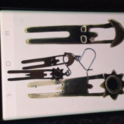 Sacred Silver Aztec Earrings Circa 1930s! Originales De Peru