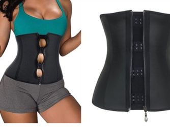 Women's zipper and hook internist corset waist training body shaper size XXL