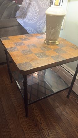 2 end Cement table