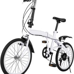 20” Folding Bicycle With Folding Pedals